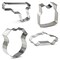 Police Cookie Cutter 4 Pc Set, CookieCutter.com, Tin Plated Steel, Handmade in the USA